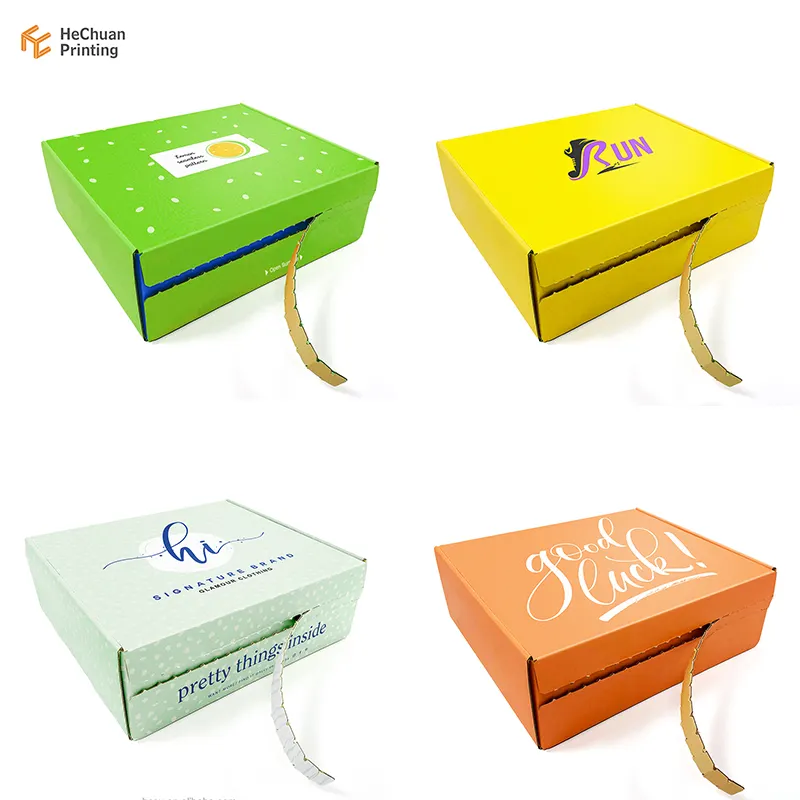 Cajas de cartón para correo Postal, de lujo, con impresión personalizada, color, con cremallera, envío, regalo de ropa