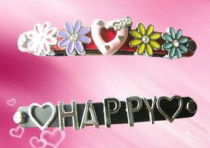 Heart Shape Blue PU DIY Hair <b>Clips</b> Solid Color Simple Style All Seasons Hair Accessories - Product Image 5