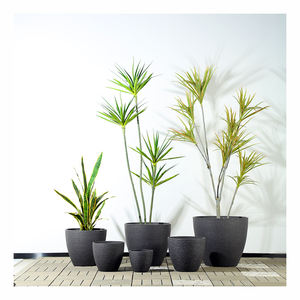 Macetas de estilo de muestra, <span class=keywords><strong>maceta</strong></span> Grande Medio ovalada de 27 <span class=keywords><strong>cm</strong></span>, <span class=keywords><strong>maceta</strong></span> con textura de piedra, <span class=keywords><strong>maceta</strong></span> de plástico de alta calidad de 10,6 pulgadas para exteriores - Product Image 4