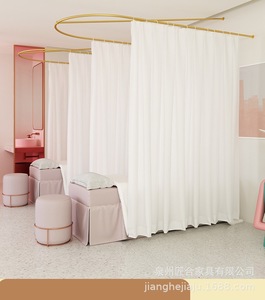 Nouveau support en fer forgé en U pour rideau d'isolation de salon de beauté 2025 - Product Image 3