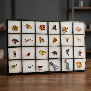 Lot de broches en émail métalliques sur le thème des animaux, motifs brodés, collection variée de faunes, cadeau promotionnel original - Product Image 3