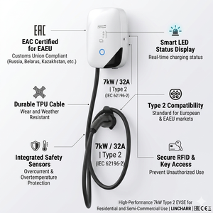 เครื่องชาร์จรถยนต์ไฟฟ้า New Stellar 7kW TYPE2 ได้รับการรับรองมาตรฐาน <span class=keywords><strong>PEA</strong></span> NBT ป้องกันน้ำ IP55 สำหรับติดตั้งที่บ้าน ใช้ได้กับรถยนต์ไฟฟ้าทุกยี่ห้อในสหภาพยุโรป - Product Image 3