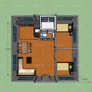 Di lusso <span class=keywords><strong>casa</strong></span> prefabbricata ready made economico portatile 2 soggiorno camera da letto di <span class=keywords><strong>casa</strong></span> piccola <span class=keywords><strong>casa</strong></span> modulare - Product Image 2