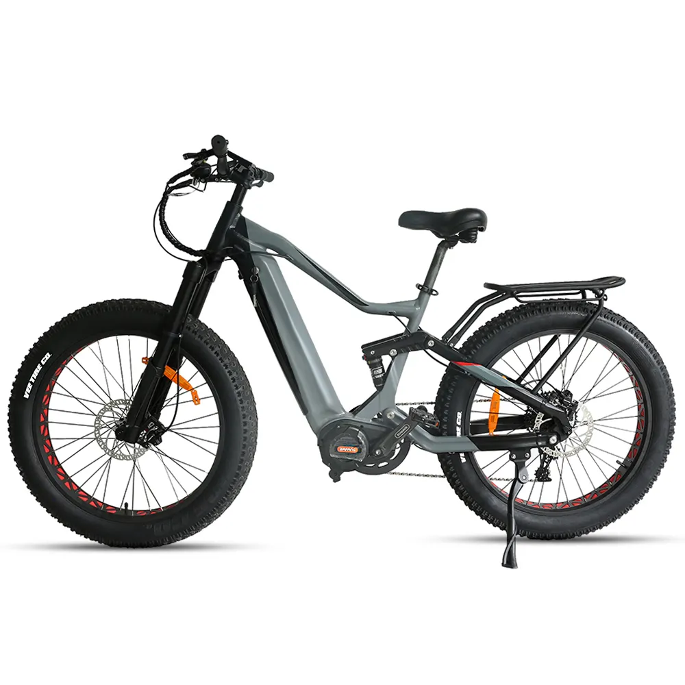 160 एनएम हाई पावर 1000W मिड ड्राइव 80 किमी/घंटा फुल सस्पेंशन डाउनहिल इलेक्ट्रिक साइकिल ई-बाइक ई एमटीबी बाइक माउंटेन बाइक