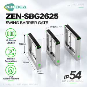 ประตูหมุน Speedgate รุ่น ZEN-SBG2625 ทำจากสแตนเลส 304 พร้อมระบบกั้นแบบสวิง ระดับ IP54 รองรับการควบคุมการเข้าออกหลายช่องทาง พร้อมระบบสแกน QR <span class=keywords><strong>Code</strong></span> - Product Image 1