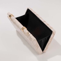 Tas Clutch Akrilik Motif Batu untuk Acara Malam, Tas Selempang Rantai Modis dan Trendi, Tas Tangan Wanita untuk Pernikahan, Dapat Dipesan Sesuai Keinginan