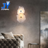 Lampes murales LED au design moderne et luxueux, éclairage blanc chaud, villa, chambre à coucher, fer, albâtre, lampes murales LED