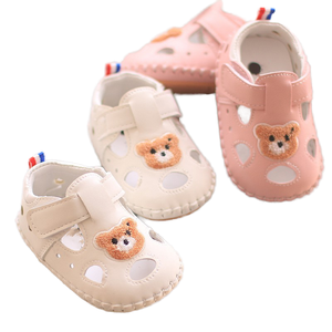 Neonato bambino estate sandali floreali antiscivolo traspirante scarpe anteriori piatte per le ragazze per le donne da esterno 0-1 anno - Product Image 1