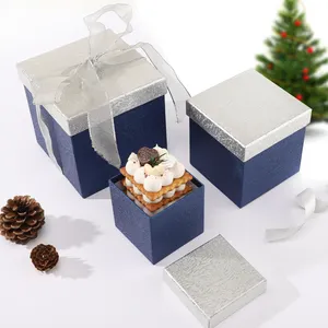 Scatola per torte di carta all'ingrosso per torte scatole per Cupcake di dimensioni personalizzate con coperchio trasparente