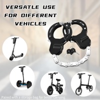 UMEDO Antivol Robuste Moto Vélo Scooter Antivol Menotte Chaîne Vélo Pièce Accessoire Scooter Antivol Poignée Boucle Antivol Vélo-Taxi Électrique