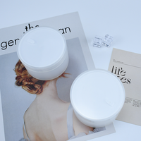 Pot cosmétique rond en plastique PP vide avec couvercle pour crème visage et beurre corporel