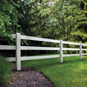 Ganado Vinilo 3 Rieles PVC Vaca Granja Cercado, Vinilo 3 Riel Caballo Paddock Granja Cerca Poste, PVC Ranch Rail Caballo Vallas - Product Image 6