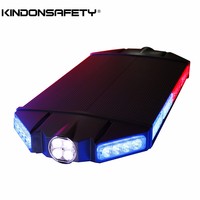Barra de Luces de Advertencia LED de Doble Color Rojo, Azul, Blanco y Ámbar, Barra Estroboscópica para Ambulancia, 3W TIR, 4 LED, Aluminio Plateado o Negro