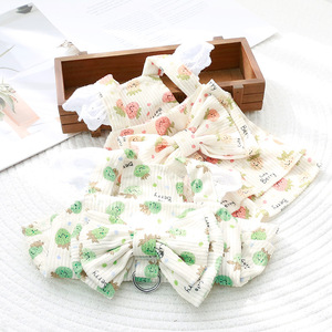 Vestido de Pana para Mascotas con Botón de Tracción, Falda de Princesa para Perros, Gatos, Teddy, Bichón, Primavera-Verano - Product Image 3