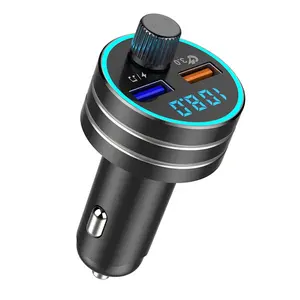 Araba FM verici mp3 çalar QC3.0 hızlı şarj alıcısı çift bağlantı Fm verici Bluetooth araç kiti