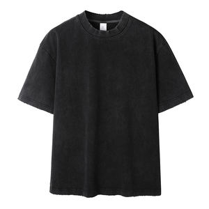 430 GSM 100% Cotton Oversized Vintage <b>T</b>-<b>shirts</b> Washed Worn Design Dropped Shoulder Streetwear Heavyweight OEM Custom Print Solid - Product Image 2