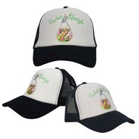 Casquettes pour chauffeurs routiers, casquette à 5 panneaux, 100% polyester, casquette de camionneur en mousse avec cordon et logo en cuir