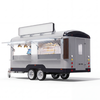 Remorque alimentaire mobile en alliage d'aluminium sur mesure, entièrement équipée, pour la vente de frites, pizzas, café, hot-dogs, bière en extérieur