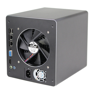 OEM ODM de 4 bahías de intercambio en caliente Mini Itx de aluminio de red de almacenamiento en la nube de La Torre Servidor <span class=keywords><strong>Nas</strong></span> caso con los Fans de la fuente de alimentación - Product Image 4