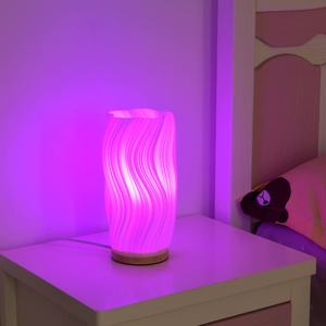 Lampe de table en PLA imprimée en 3D RGB avec télécommande, alimentation AC/DC, culot d'ampoule E14 - Product Image 2