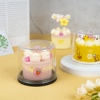 Boîte d'emballage pour gâteau de 3 pouces, boîte d'emballage en plastique rigide transparent pour mini-gâteaux à la mousse, solution pour boulangerie