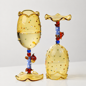 Verre à vin en verre 3D fait main en forme de chien saucisse, mignon et personnalisé, pour jus, boissons froides, cocktails, idéal pour la maison, les fêtes ou comme cadeau - Product Image 2