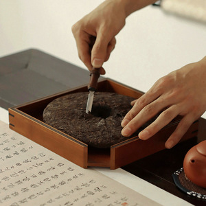 Bamboo Pu-erh tea <b>box</b>, multi-layer <b>drawer</b>-style tea caddy, tea cake <b>storage</b> cabinet, single-layer tea tray, Kung Fu tea - Product Image 1