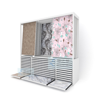 Présentoir à papier peint personnalisé présentoir à carreaux armoire tiroir support à papier peint mosaïque marbre présentoirs en métal pour magasins