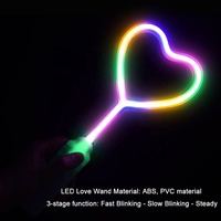 Barra Luminosa de Neón con Forma de Corazón de 10 Pulgadas, Colorida, con 3 Modos de Iluminación Intermitente, Recuerdo para Fiestas, Bodas, Cumpleaños, Conciertos y Eventos