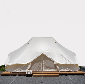 Yurta de Camping Familiar Plegable de Alta Resistencia para 10-12 Personas, Tipo Campana Doble, Lona de Polialgodón, Glamping para Cuatro Estaciones, Una Habitación - Product Image 1