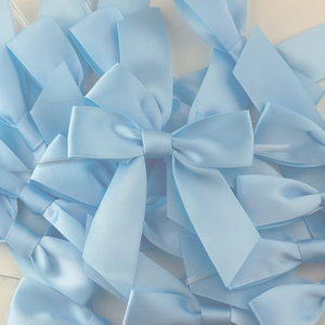 Wholesale Custom Satin Ribbon Bow Polyester Premade Twisted <b>Tie</b> Christmas Gift Wrapping Wedding Basket Bridal Party Cake - Product Image 4