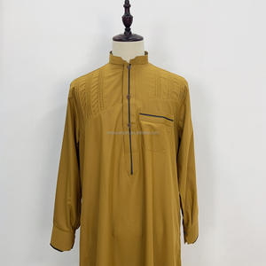 <span class=keywords><strong>Turchia</strong></span> musulmani uomini Jubba Thobe Dubai Islam abbigliamento Eid Ramadan arabico abito saudita Casual tradizionale Jalabiya Jubbah Thobes Abaya - Product Image 5