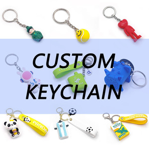 Tùy Chỉnh 3D Phim Hoạt Hình Động Vật Keychain Mềm PVC Cao Su Vòng Chìa Khóa Độc Đáo Khắc Túi Quyến Rũ Tự Động Chủ Kawaii Lưu Niệm Số Lượng Lớn Thấp Moq - Product Image 2