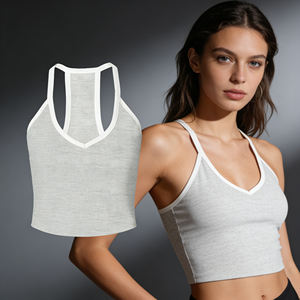 Ensemble de 4 pièces pour femmes : Soutien-gorge de sport sans couture, débardeur de yoga, haut de fitness très élastique pour l'entraînement en salle de sport - Product Image 2