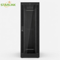 Armoire de serveur réseau Starlink 37U 19 pouces avec porte en verre, armoire de centre de données sur pied verrouillable