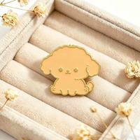 Broche personnalisée créative en émail souple motif ours brun de dessin animé, en alliage de zinc, pour vêtements et sacs à dos, vente en gros