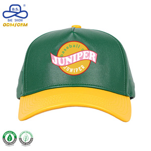 Berretti da Baseball in pelle a 5 pannelli personalizzati di nuova tendenza con Design colorato con chiusura a scatto regolabile per uomo e donna - Product Image 5