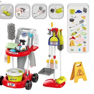 Faire semblant de nettoyage à domicile ensemble de jeu ménage enfants <span class=keywords><strong>Kit</strong></span> tout-petits panier ménage balai jouet ensemble de nettoyage avec aspirateur - Product Image 2