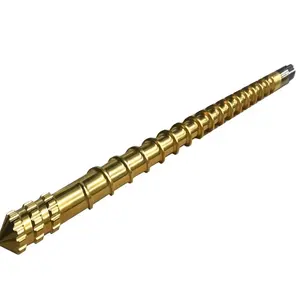 Tornillo extrusor único de acero, herramienta de acero de alta velocidad, tratamiento térmico personalizado, de precisión, CNC