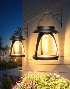 Lampe murale solaire VANTONE avec détecteur de mouvement, étanche IP65, éclairage extérieur pour balcon et cour avec commande par bouton - Product Image 1