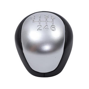 Poignée de levier de vitesses Hyundai en cuir argenté 5/6 vitesses, design ergonomique pour boîte manuelle - Product Image 2