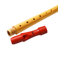 Red Head Design Qimei 8 Holes Wooden Recorder Student Performance Wood Flute Beginner Wind Instrument