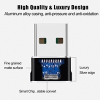 Konektor USB Custom Logo Tipe A Jantan ke Tipe C Betina, Konverter Pengisian Daya, Adaptor Tipe-C, Adaptor USBC USB-C ke USB