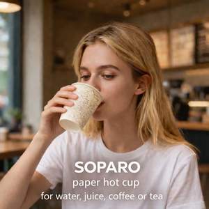 SOPARO - Paquete de 100 Vasos Desechables para Café Caliente de 16 oz, con Lámina Dorada, Resistentes a Fugas, para Llevar, para Cafeterías - Product Image 5