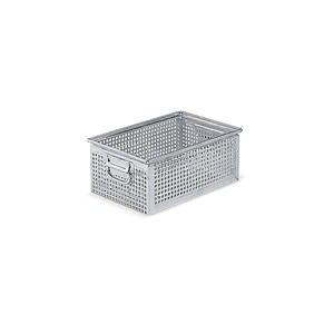 Fami Drilled <b>Metal</b> <b>Box</b> With Handles 450x300x200 Mm Galvanized Capacity 27 Lt <b>Tool</b> Storage - Product Image 1