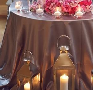 120/132 Inch Đám Cưới Bảng Vải Satin Chiều Dài Sàn Rượu Sâm Banh Màu Satin Vòng Khăn Trải Bàn Cho Đảng Trang Trí Bảng - Product Image 2