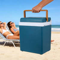26L autokoelkast voor SUV 12V 24V halfgeleiderkoeling verwarming PU-schuim kamperen strand melk fruit