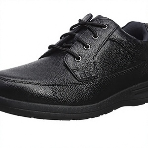 Black Pebbled Leather Walking <b>Shoes</b> Lace Up Casual <b>Men</b> <b>Shoes</b> - Product Image 3