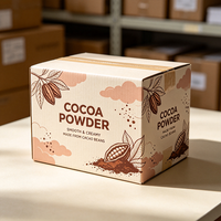 Boîte en carton biodégradable pour poudre de cacao riche, imprimée sur mesure, livraison express 72H, carton de boulangerie en carton.