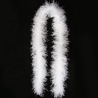 Vente en gros de boas en plumes d'autruche de 16 couleurs, 9-11 cm, 5 plis, 2 m, duveteux, pour la couture de robes, les costumes, la création de mode, la décoration